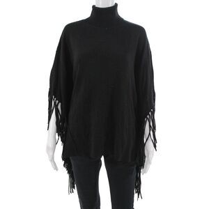 Uterque Unisex Pullover Turtleneck Black Size L